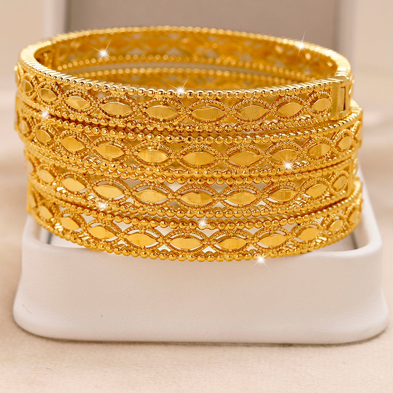 24K Gold Plated Filigree Bangles