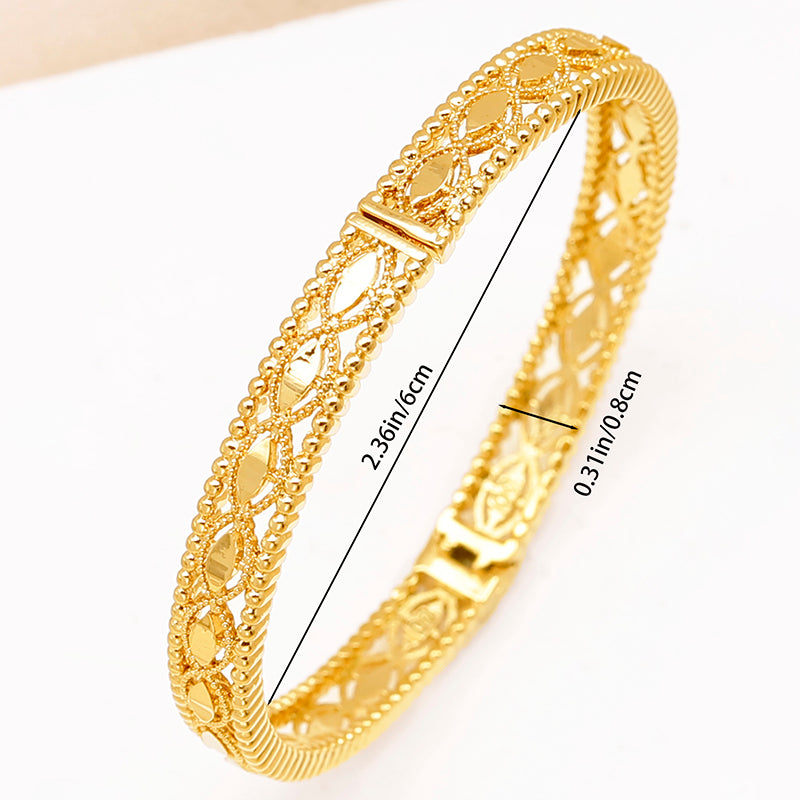 24K Gold Plated Filigree Bangles